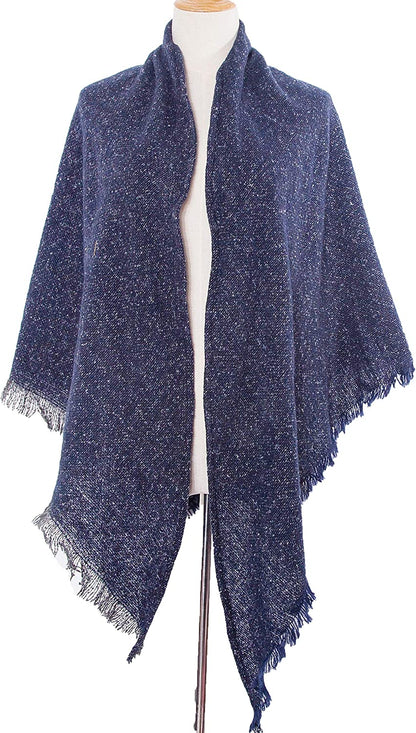 Wander Agio Womens Winter Scarfs Warm Scarf Half Shawls Triangle Scarves Stripe Plaid Apparel & Accessories > Clothing Accessories > Scarves & Shawls Wander Agio   