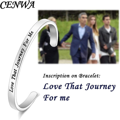 CENWA Love That Journey for Me Cuff Bracelet Present for Fans Apparel & Accessories > Jewelry > Bracelets CENWA   