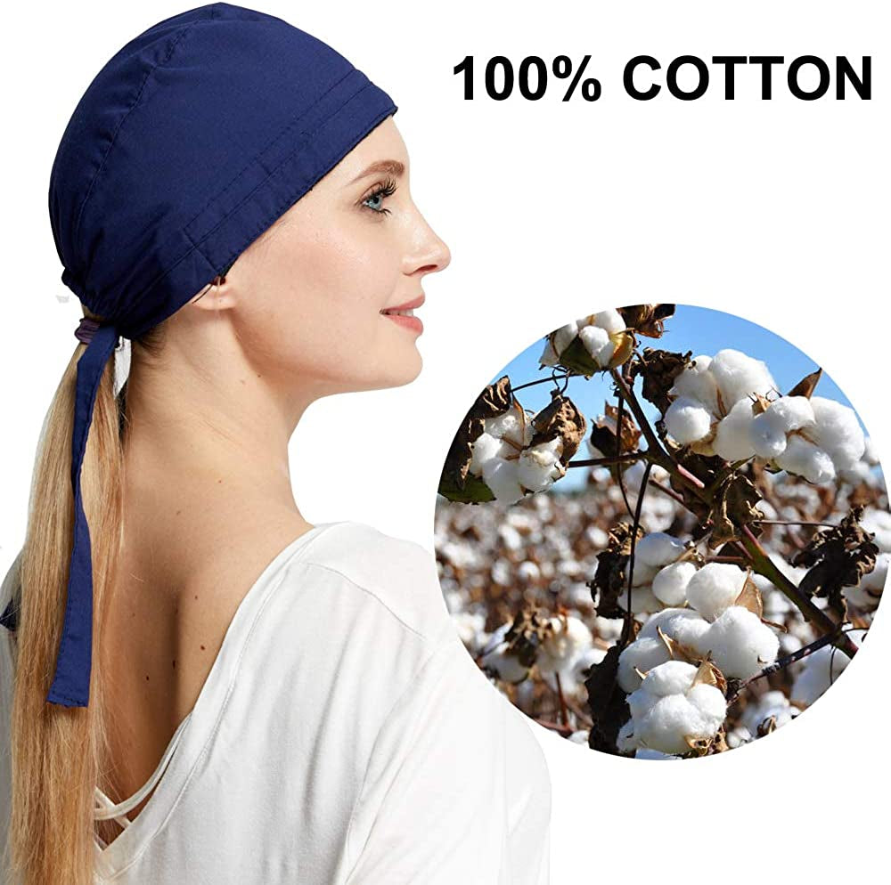 Super Absorbent Skull Caps Built-In No Sweat Liners Moisture Absorbent Bandana Headbands for Men Women Dew Rag with Sweatband (4 Pack) Apparel & Accessories > Clothing Accessories > Bandanas & Headties QING   