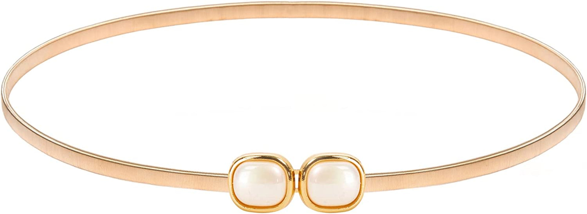 GRACE KARIN Women Skinny Metal Cinch Belt Gold Waistband Elastic Waist Belt CL633 Apparel & Accessories > Clothing Accessories > Belts GRACE KARIN Gold-circle27 X-Large 