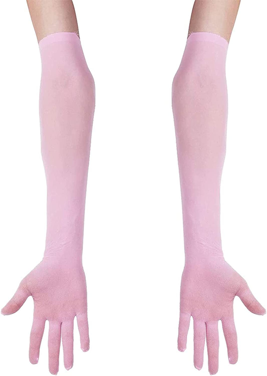Kkmeter Women'S Seamless Nylon Mesh Ultra-Thin Sheer Opera Length Glove Mittens Apparel & Accessories > Clothing Accessories > Gloves & Mittens KKmeter   