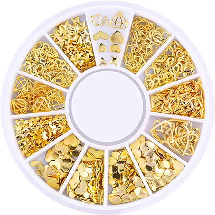 Ocean Nail Art Studs Gold Charms Summer Sea DIY Decoration Nail Art Sticker Tip Nail Sticker Sequins Colorful DIY Nail Art Decoration Tool (E) Health & Beauty > Personal Care > Cosmetics > Cosmetic Tools > Nail Tools LiPing A  