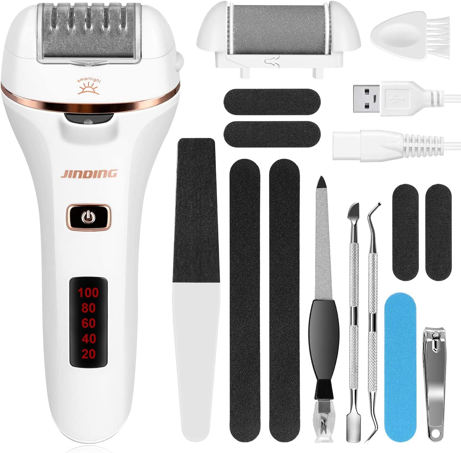 Pedicure Kit, 20 in 1 Stainless Steel Professional Pedicure Tools Set, Foot Rasp Peel Callus Dead Skin Remover Feet Care Pedicure Kit for Women Men at Home or Salon Best Gift Health & Beauty > Personal Care > Foot Care Rosmax   