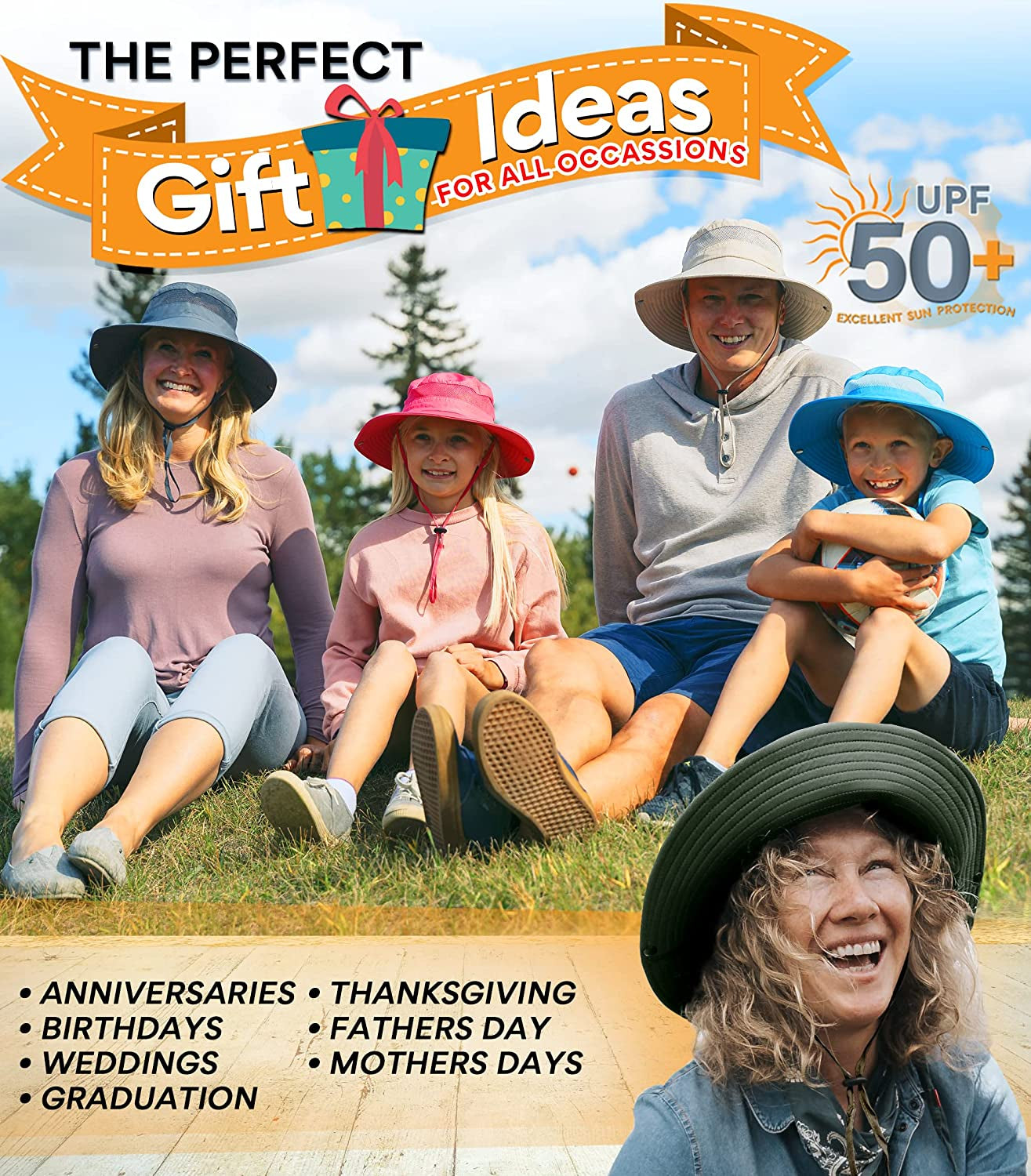 Geartop Wide Brim Sun Hat for Men and Women - Mens Bucket Hats with UV Protection for Hiking - Beach Hats for Women UPF 50+ Apparel & Accessories > Clothing Accessories > Hats GearTOP   