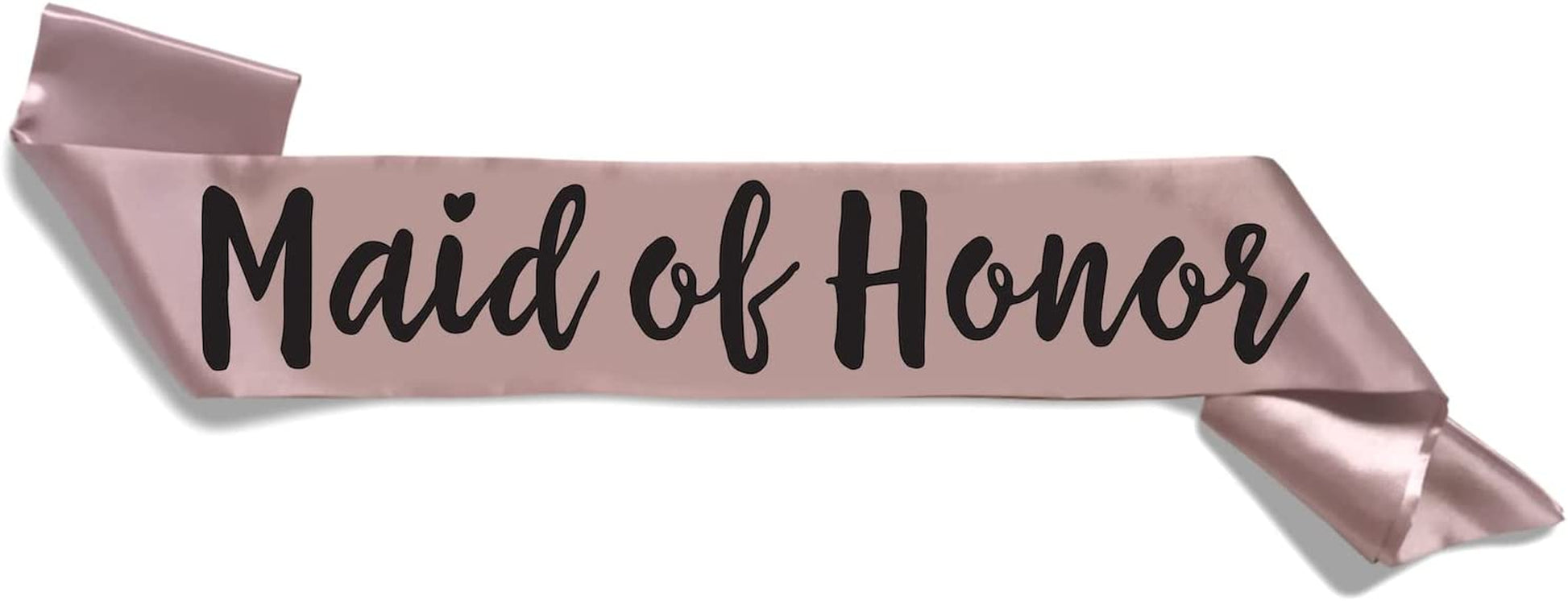 Team Bride Range Individual Sash - Sophisticated & Fun Party Favor for Bachelorette Party, Bridal Shower & Wedding Party - Double-Layer Sewn Satin (Maid of Honor, Rose Gold) Apparel & Accessories > Clothing Accessories > Sashes Bachelorette to Bride Dusty Pink Maid of Honor 