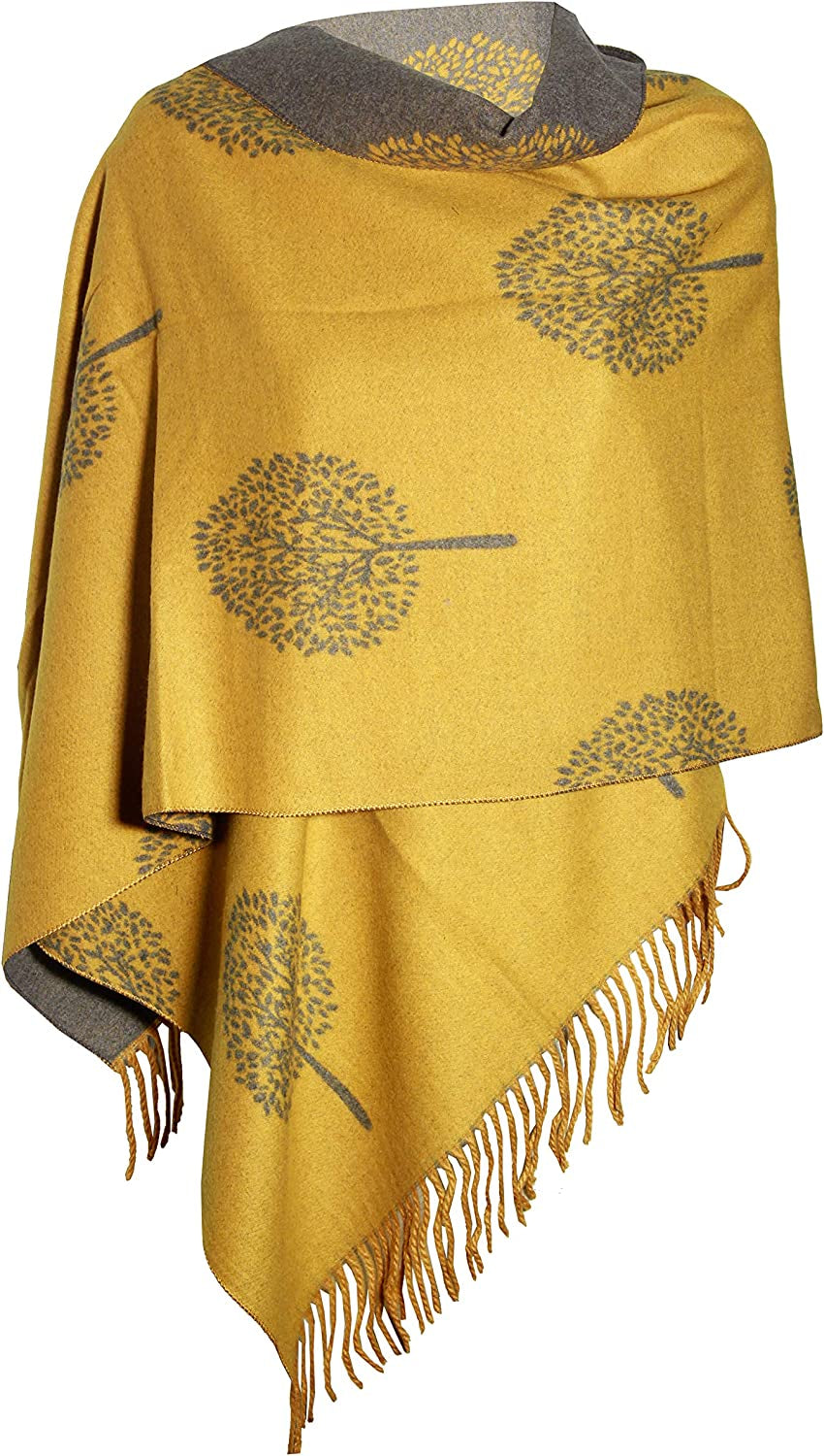 Tibet MUERD GREY LUXURY Cashmere Scarf Mulberry Tree Print Reversible Super Soft Winter Shawl Unisex TRENDY TREE PRINT SCARF Xmas Gift for Him HER Everyone,Green Apparel & Accessories > Clothing Accessories > Scarves & Shawls Tibet   