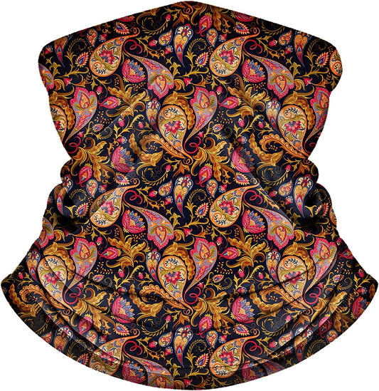 MOBUR Neck Gaiter Face Scarf Mask Bandana Dust Face Mask Headband with Adjustable Tie behind Head Straps Apparel & Accessories > Clothing Accessories > Bandanas & Headties MOBUR Phoenix Flower  