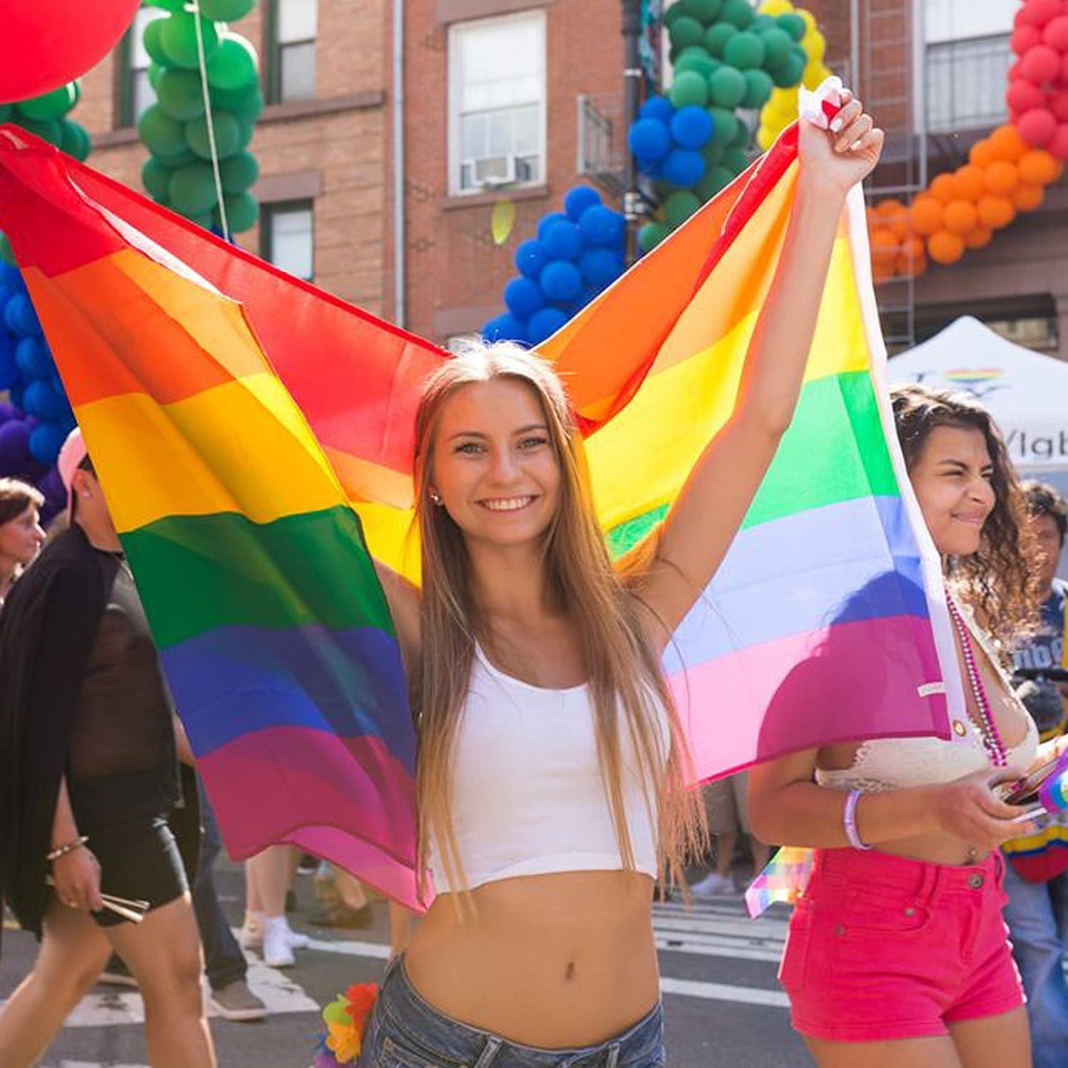 LGBTQ Rainbow Flag with Gay Pride Stuff Bracelet Anklet Accessories for Women & Men Apparel & Accessories > Jewelry > Anklets Yuoos   