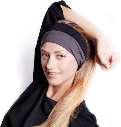 BLOM Original Headbands for Women Wear for Yoga, Fashion, Working Out, Travel or Running Multi Style Apparel & Accessories > Clothing Accessories > Headwear BLOM Charcoal & Black  