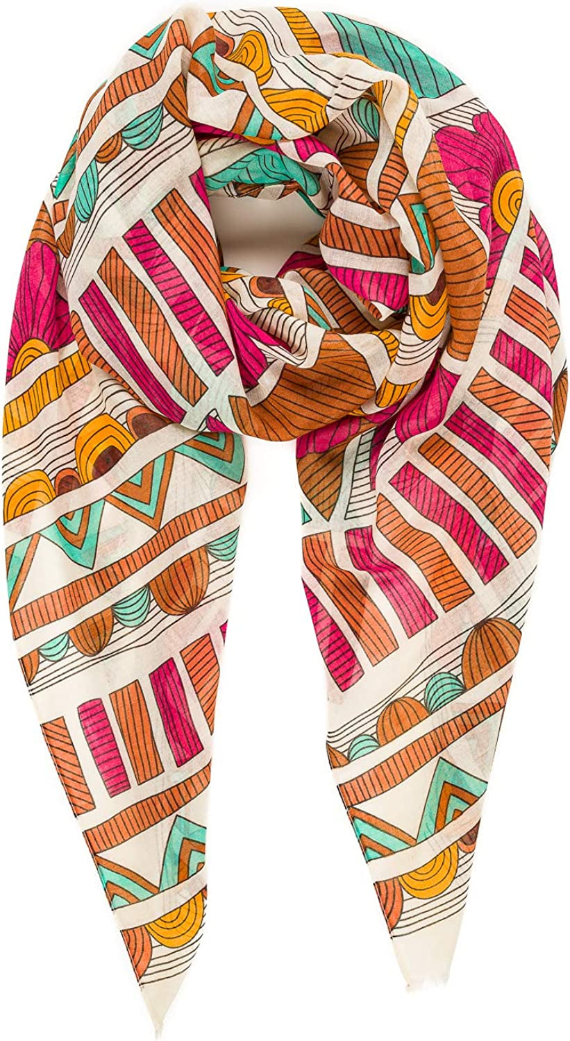 Scarf for Women Lightweight Geometric Fashion Spring Fall Winter Scarves Shawl Wraps Apparel & Accessories > Clothing Accessories > Scarves & Shawls MELIFLUOS DESIGNED IN SPAIN   