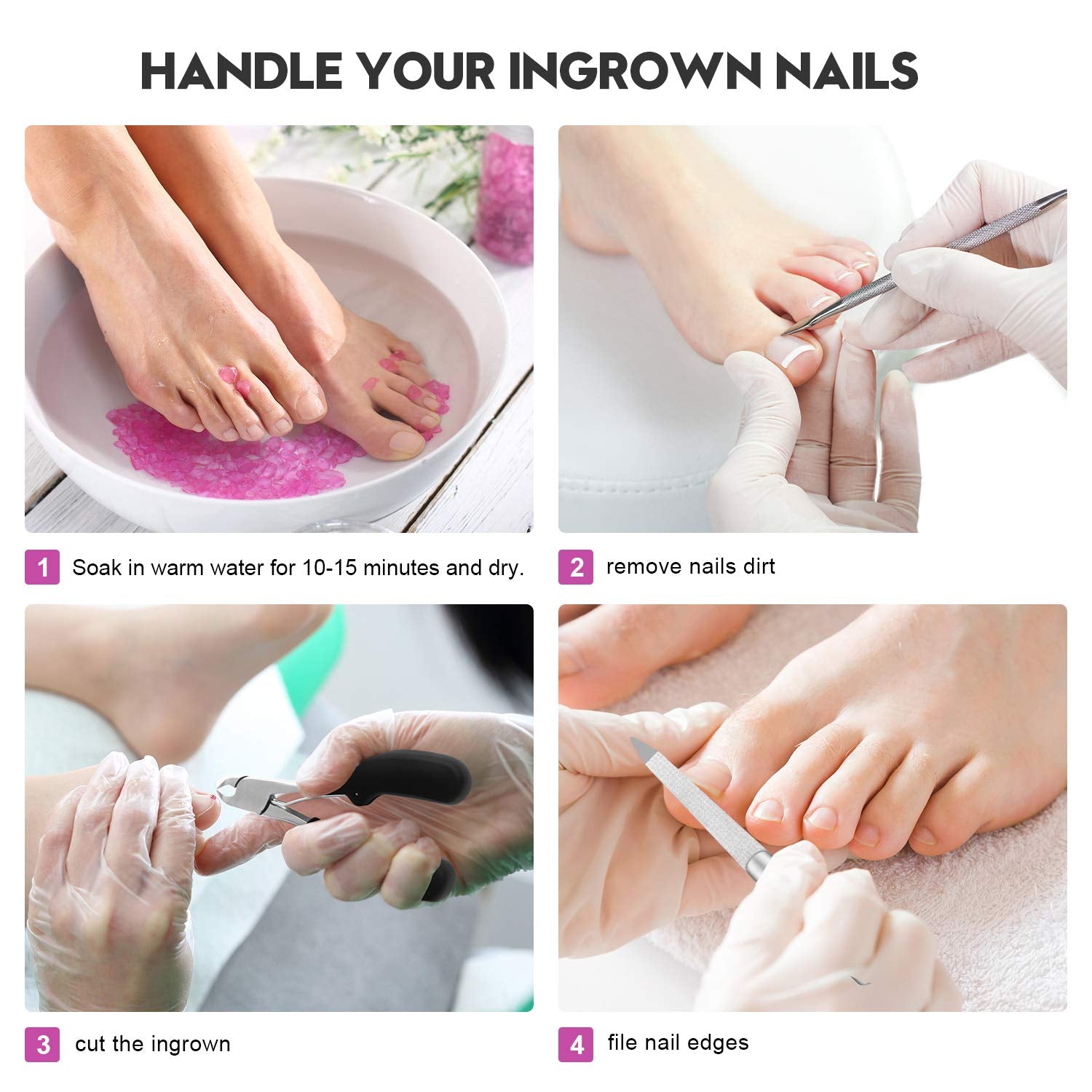 Podiatrist Toenail Cutters for Thick Nails Kit, Professional Grade Pedicure Tools with Sharp Curved Blades for Precision Trimming. Easy to Use & Effortless. Improve Various Toenail Problems. Health & Beauty > Personal Care > Cosmetics > Cosmetic Tools > Nail Tools KENED   