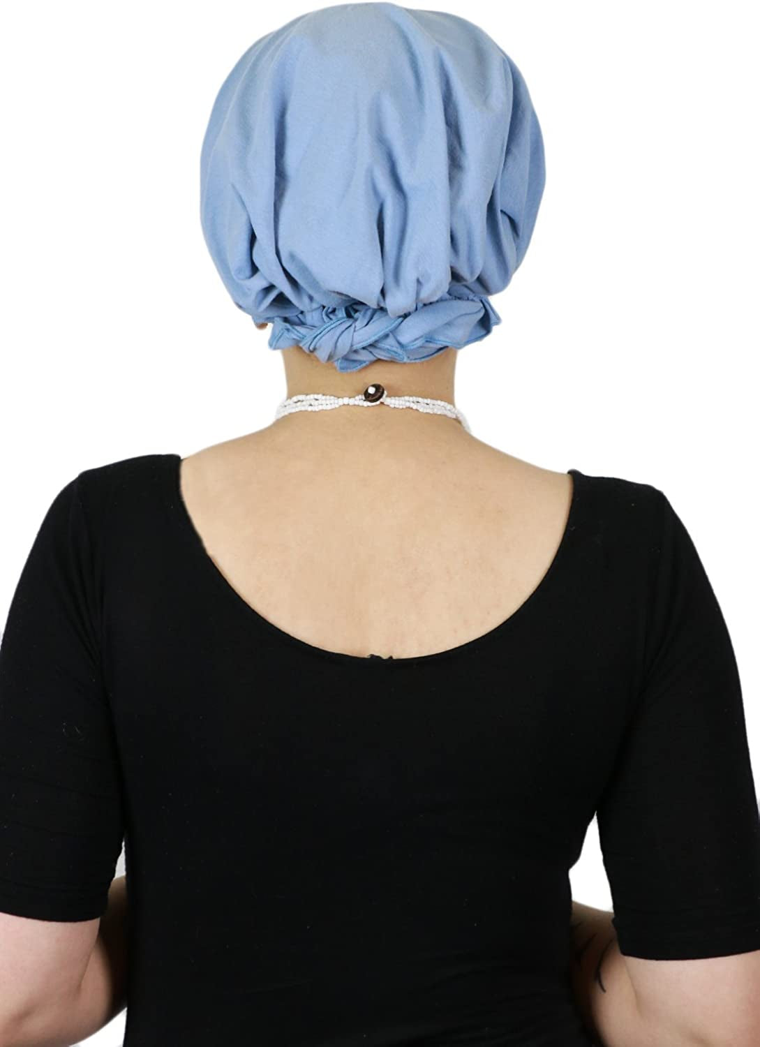 Head Scarf for Women Cancer Headwear Chemo Caps Wraps Head Coverings Cotton Scarves Celeste Apparel & Accessories > Clothing Accessories > Headwear Hats Scarves & More   
