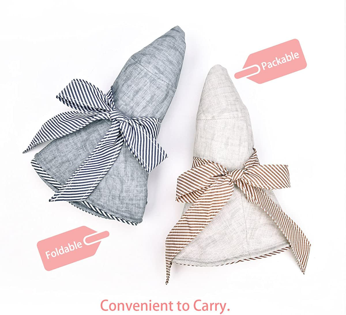 Somaler Sun Hats for Women Roll-Up Wide Brim Summer Beach Hat Foldable Floppy Cotton Hat Apparel & Accessories > Clothing Accessories > Hats Somaler   