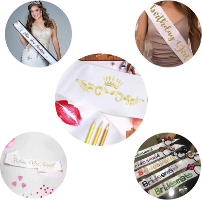 GCOA 20 Pieces Blank Satin Sashes for DIY, Homecoming Pageants Parades, Wedding, Hen Party, Bachelorette Party Decorations, 9.5Cm X 78Cm Apparel & Accessories > Clothing Accessories > Sashes GCOA   