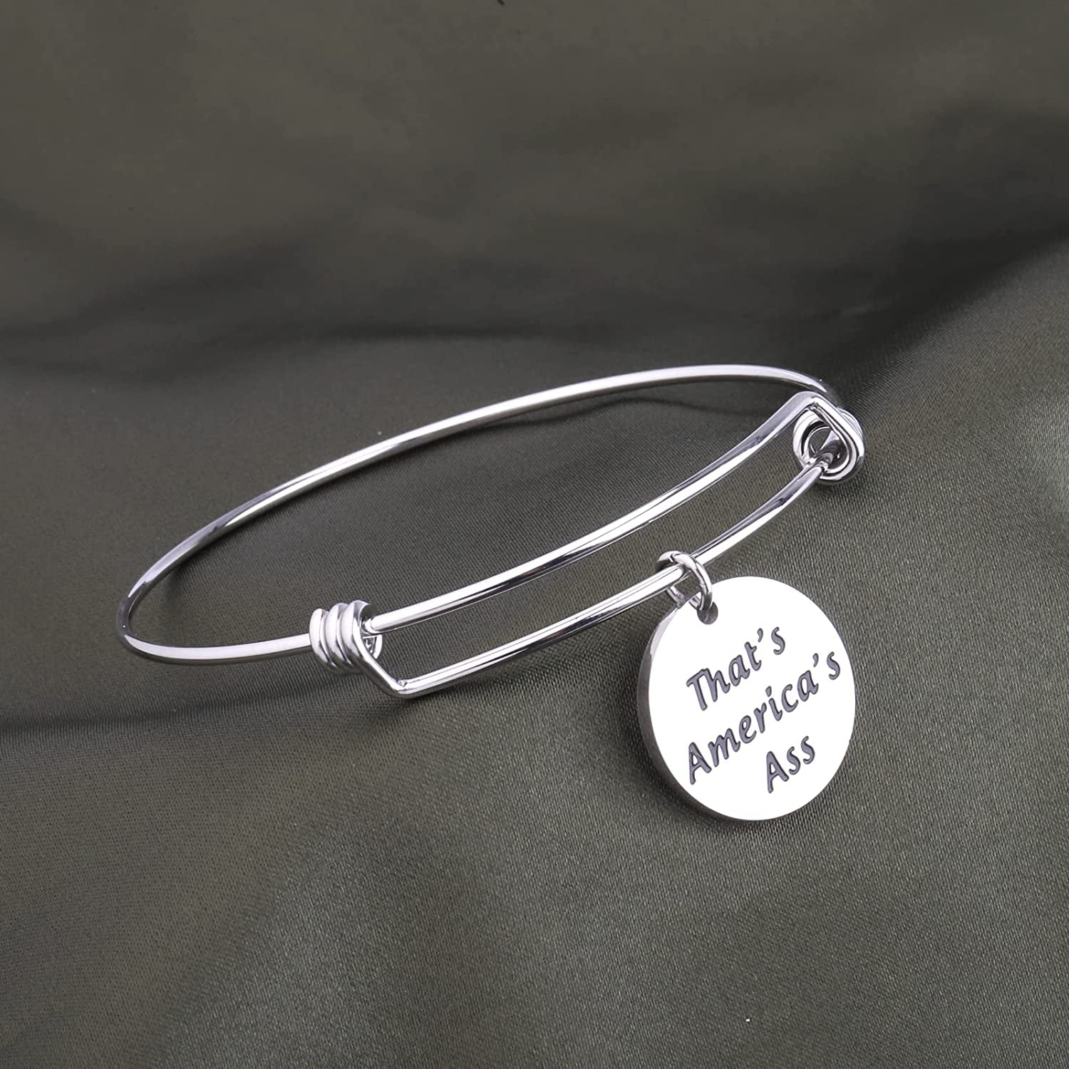ENSIANTH Movie Inspire Gift That’S America’S Ass Keychain Captain Gift Fan Gift Apparel & Accessories > Jewelry > Necklaces ENSIANTH   