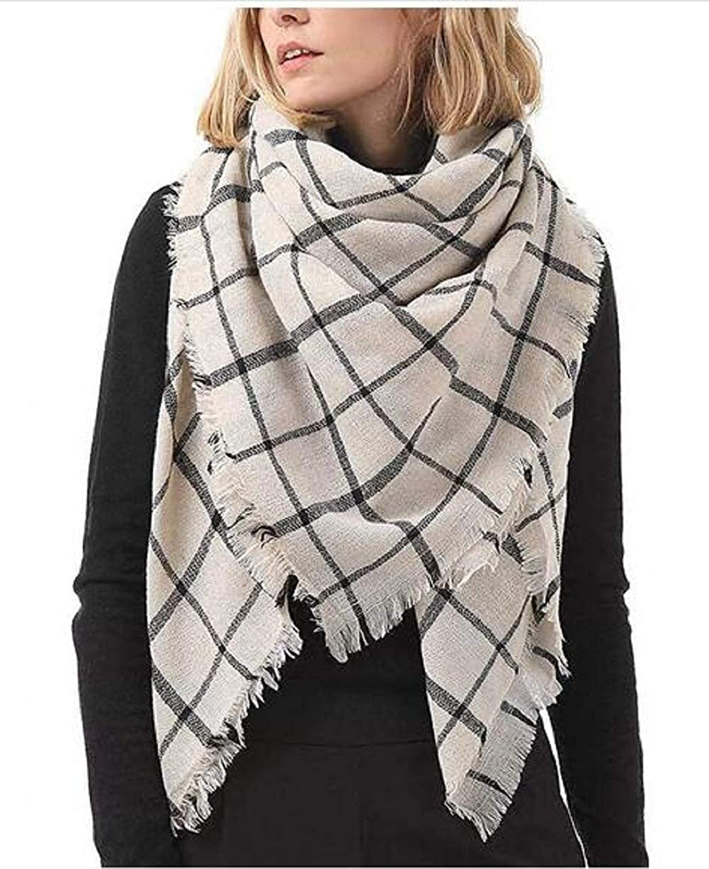 Plaid Scarf Soft Warm Tartan Shawl Cape Blanket Scarves Fashion Wrap Apparel & Accessories > Clothing Accessories > Scarves & Shawls vxsvxm   