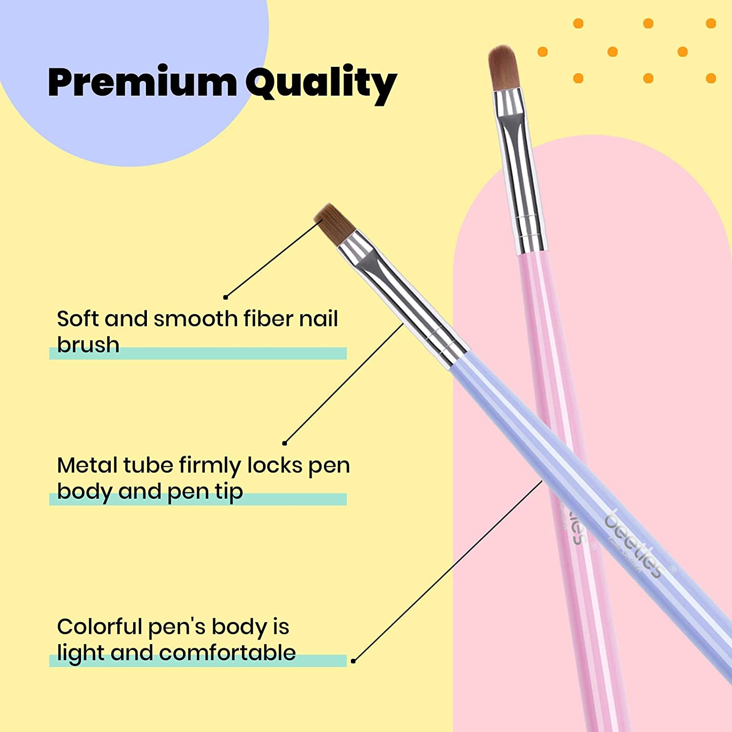 Beetles Nail Art Brushes Set Gel Polish Nail Art Design Pen Painting Tools with Nail Extension Gel Brush, Builder Gel Brush, Nail Art Liner Brush and Nail Dotting Pen for Salon at Home DIY Manicure Health & Beauty > Personal Care > Cosmetics > Cosmetic Tools > Nail Tools beetles Gel Polish   