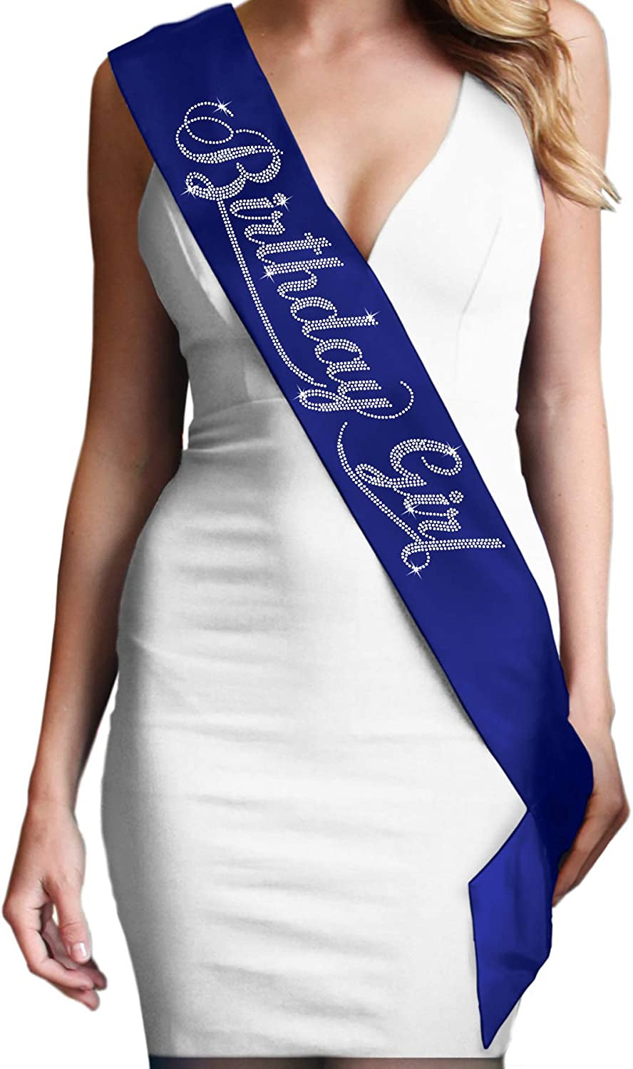 Green Birthday Sash - Flourish Birthday Girl Premium Quality Sash - Birthday Party Decorations & Supplies - Green Sparkle Sash(Bdy GRL) Grn/Sprk Apparel & Accessories > Clothing Accessories > Sashes RhinestoneSash Birthday Girl Rhinestone (Navy Blue)  