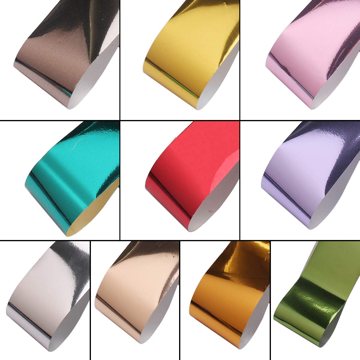 SILPECWEE 50 Sheets Foil Nail Art Transfer Stickers Tips Laser Flower Marbling Solid Color Nail Wraps Decals Starry Sky Star Manicure DIY Tools Health & Beauty > Personal Care > Cosmetics > Cosmetic Tools > Nail Tools FaCai   
