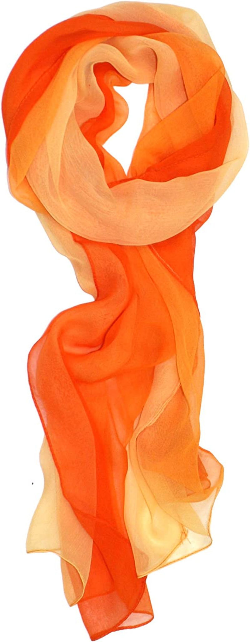Ted & Jack - Silk Ombre Lightweight Accent Scarf Apparel & Accessories > Clothing Accessories > Scarves & Shawls Ted and Jack Oranges  