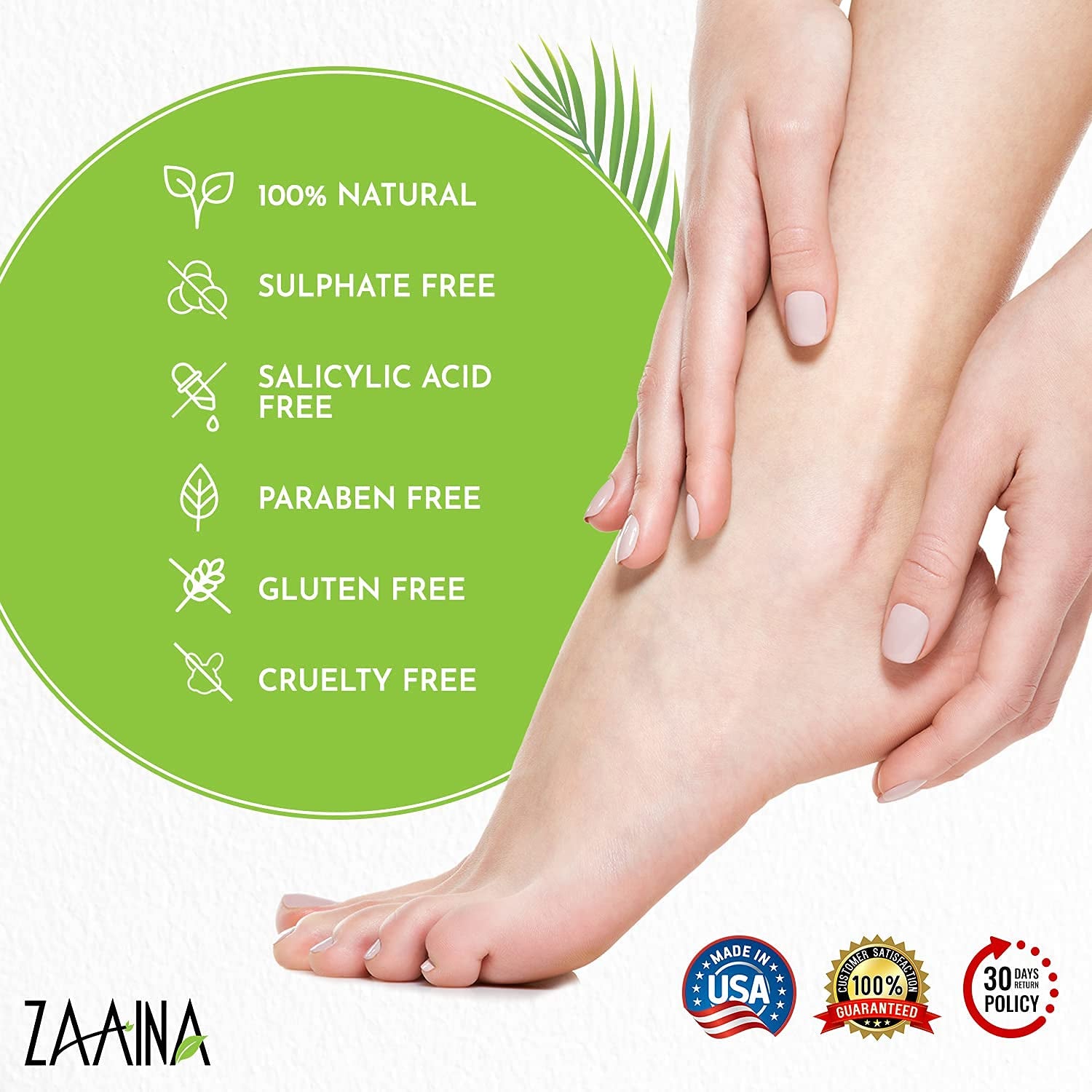 Heel Balm Stick 100% Natural, Miracle Foot Cream for Fast Relief, Intensive Moisturizing Foot Care Therapy Heel Balm for Dry, Cracked Heels, Feet, Elbow, Knees, Pedicures, Natural Foot Care 2 Ounce by ZAAINA Health & Beauty > Personal Care > Foot Care Zaaina   