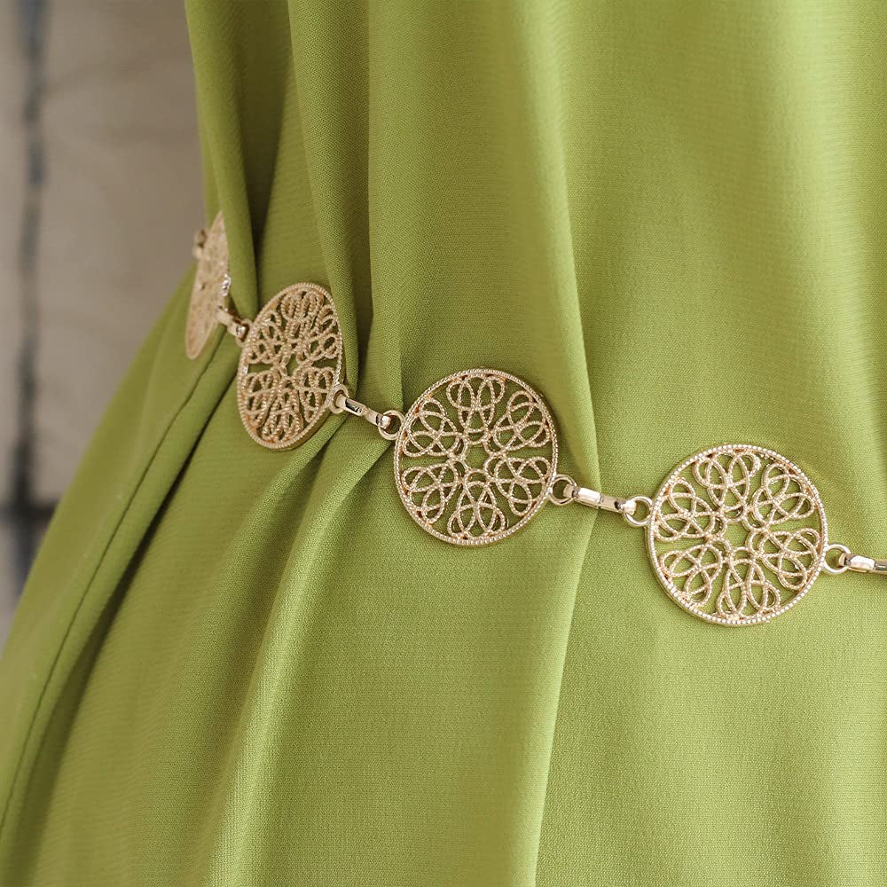 Fashion Womens Metal Silver Gold Body Waist Chain Belts for Dresses Jeans Apparel & Accessories > Jewelry > Body Jewelry NONGFUGE   