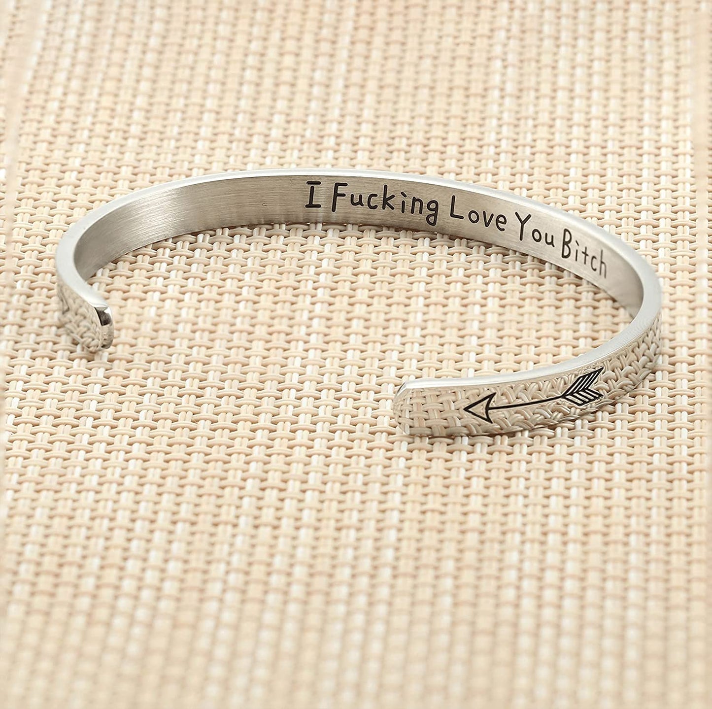 Best Friend Cuff Bracelet for Women Mantra Bracelets Engraved Stainless Steel Cuff Bangle Friendship Jewelry Personalized Gifts for Her Sister BFF Best Friends Apparel & Accessories > Jewelry > Bracelets liforlove   