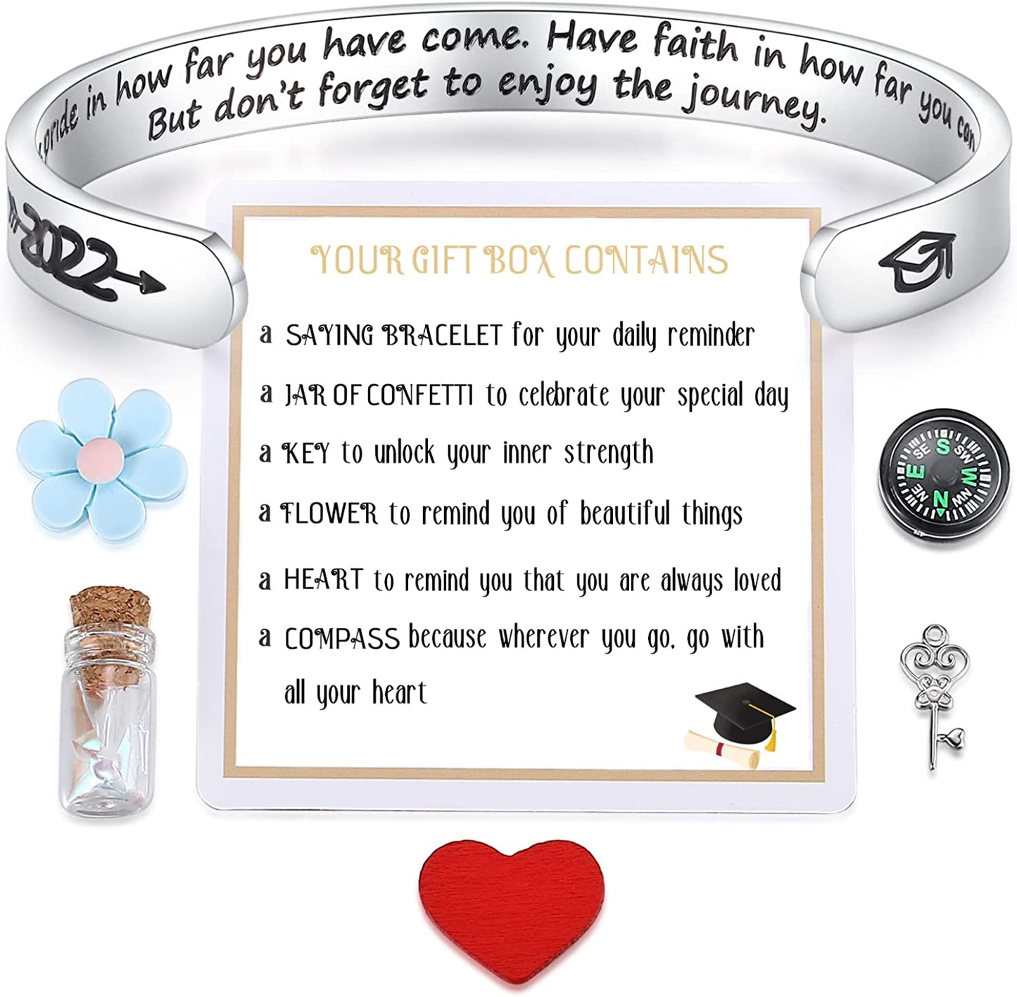SAM & LORI Unique Matching Bracelets for Best Friends Couples Mother Daughter Son Dad Sisters Brothers-Unisex Adjustable Bracelets- Comes with Cards in Giftable Packing Apparel & Accessories > Jewelry > Bracelets SAM & LORI 5-2022-Take pride in how far you have come...But don't forget to enjoy the journey.  