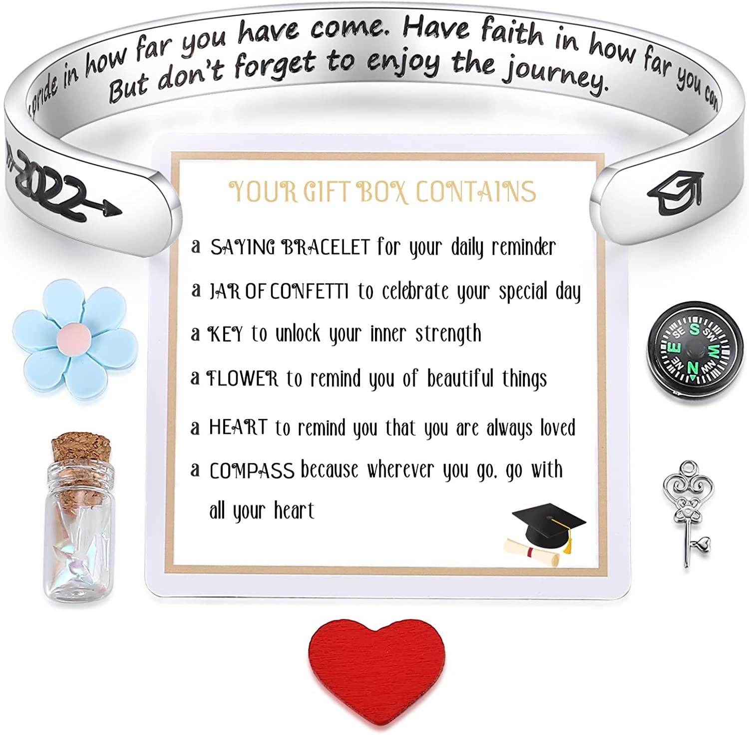 SAM & LORI Unique Matching Bracelets for Best Friends Couples Mother Daughter Son Dad Sisters Brothers-Unisex Adjustable Bracelets- Comes with Cards in Giftable Packing Apparel & Accessories > Jewelry > Bracelets SAM & LORI 5-2022-Take pride in how far you have come...But don't forget to enjoy the journey.  