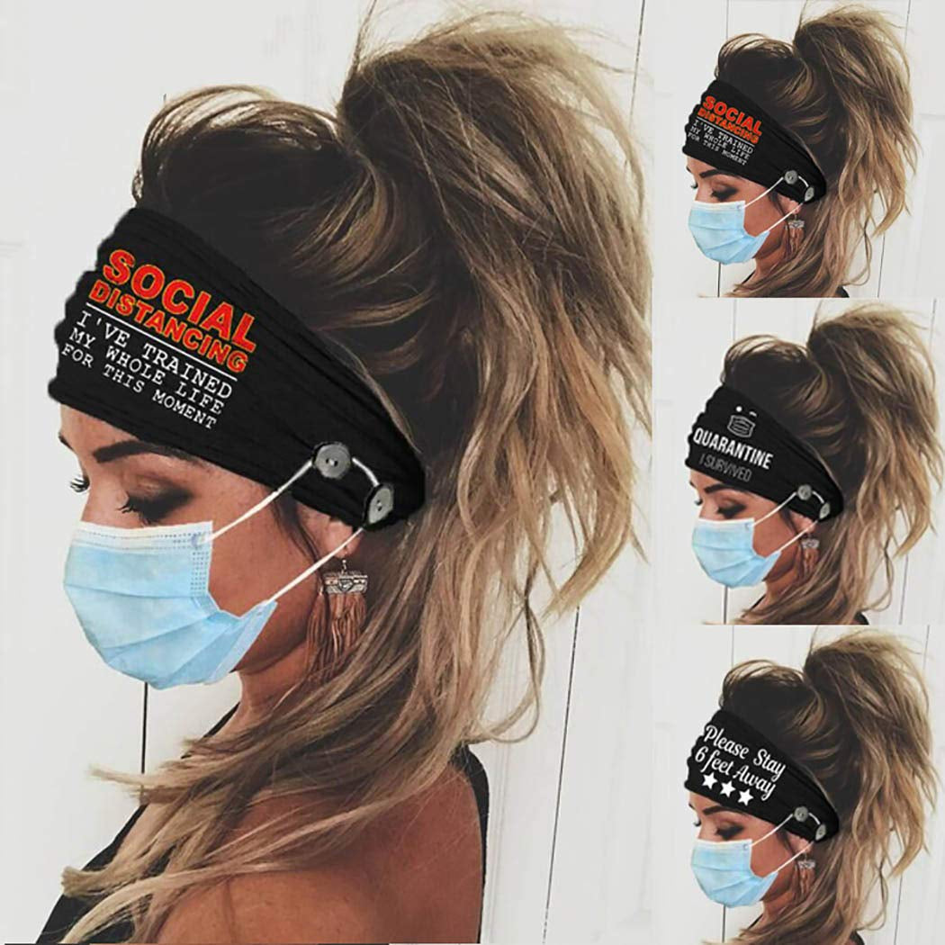 Earent Boho African Headbands Yoga Wide Knot Hair Bands Sweat Printed Headwraps Elastic Turban Headscarfs Multicolor Headwear Outdoor Hair Accessories for Women and Girls (Z-Black) Apparel & Accessories > Clothing Accessories > Headwear Earent Z-Black  