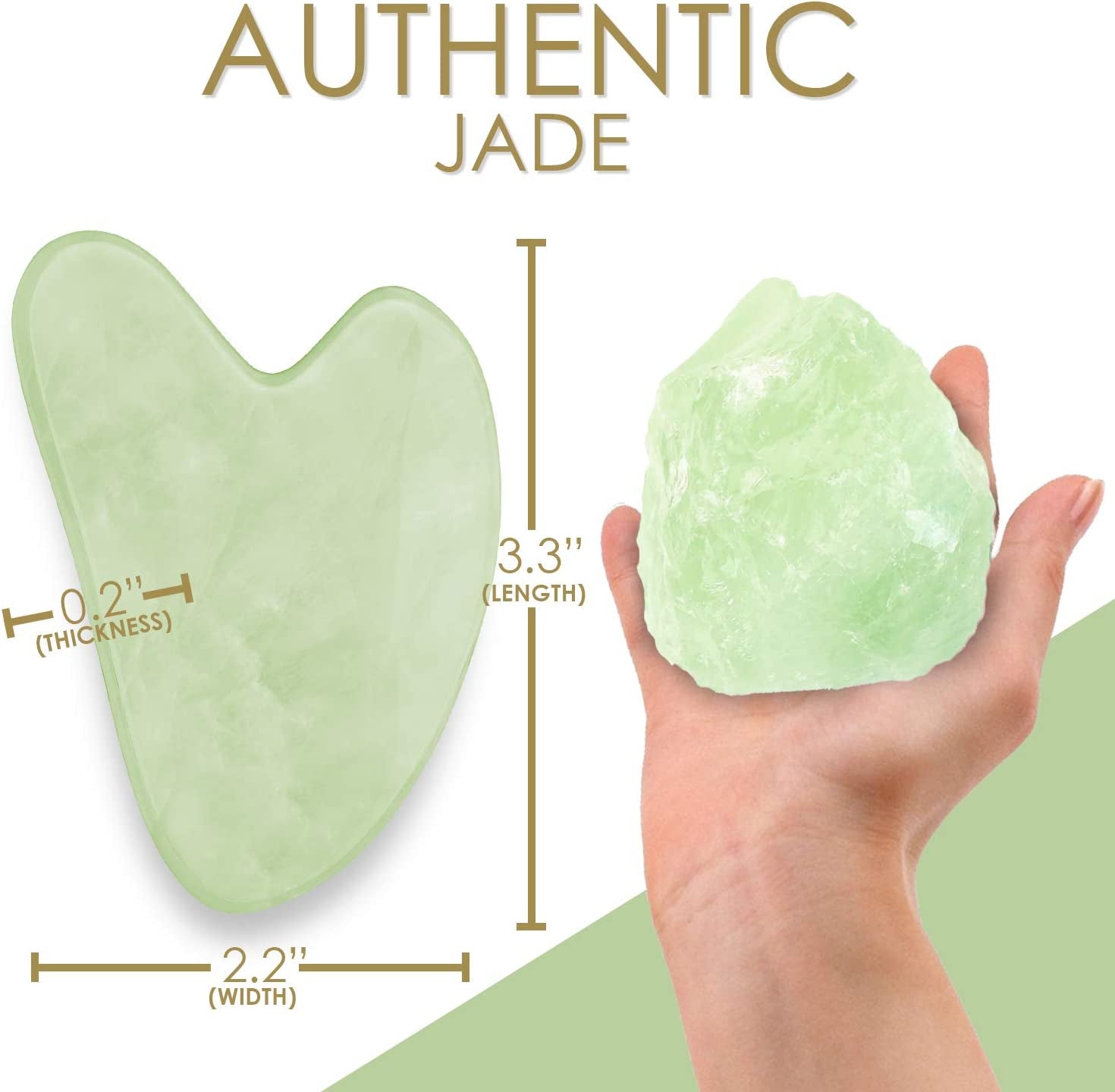 Radiant Harmony Gua Sha - Light Jade Gua Sha Massage Tool as Face Massager - Guasha Tool for Face as Skin Care Tools - Easy to Use Gua Sha Facial Tools - Arrives in a Luxury Box & Bag with Guide Health & Beauty > Personal Care > Cosmetics > Cosmetic Tools > Skin Care Tools RADIANT HARMONY   