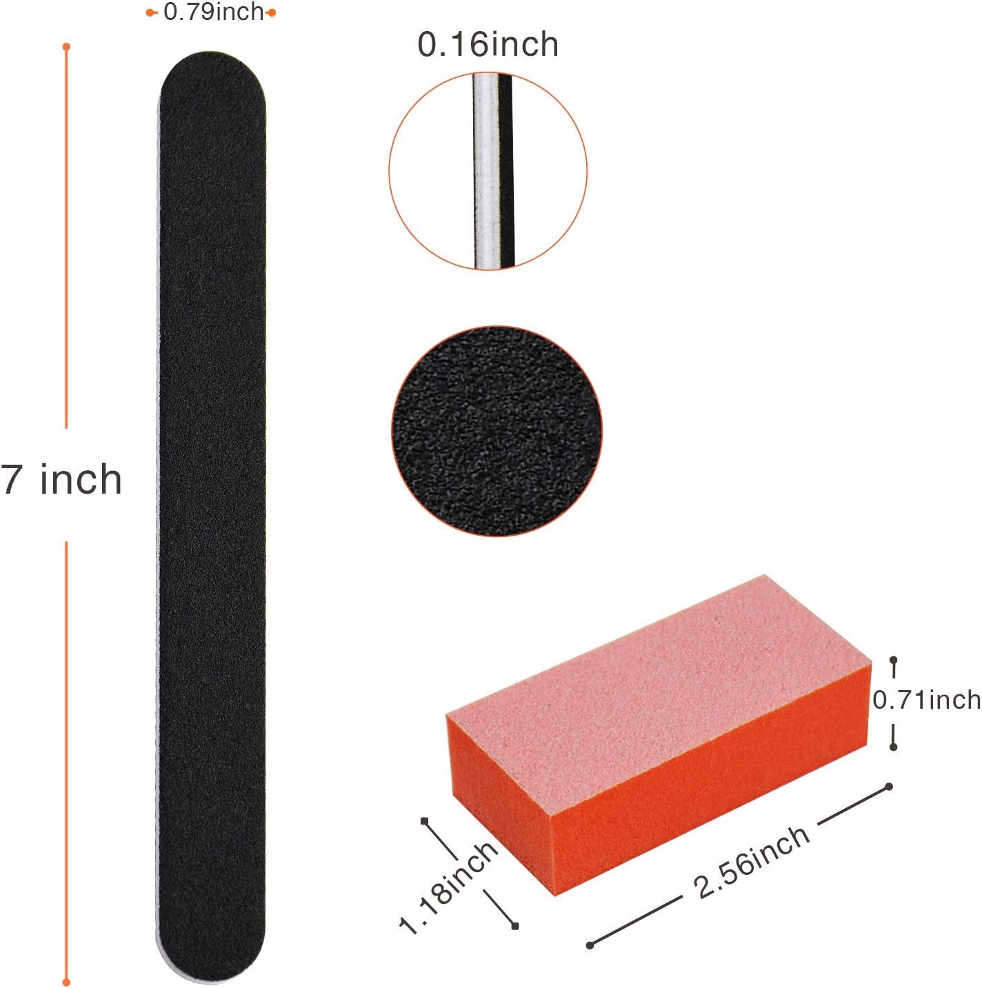 Nail Files and Buffers Set - Professional Manicure Tools Kit, 100/180 Grit Double Sided Emery Boards for Nails, 80/100 Grit Rectangular Nail Buffer Shiner Blocks Art Care for Home Salon 20Pcs Health & Beauty > Personal Care > Cosmetics > Cosmetic Tools > Nail Tools SALVMARY   