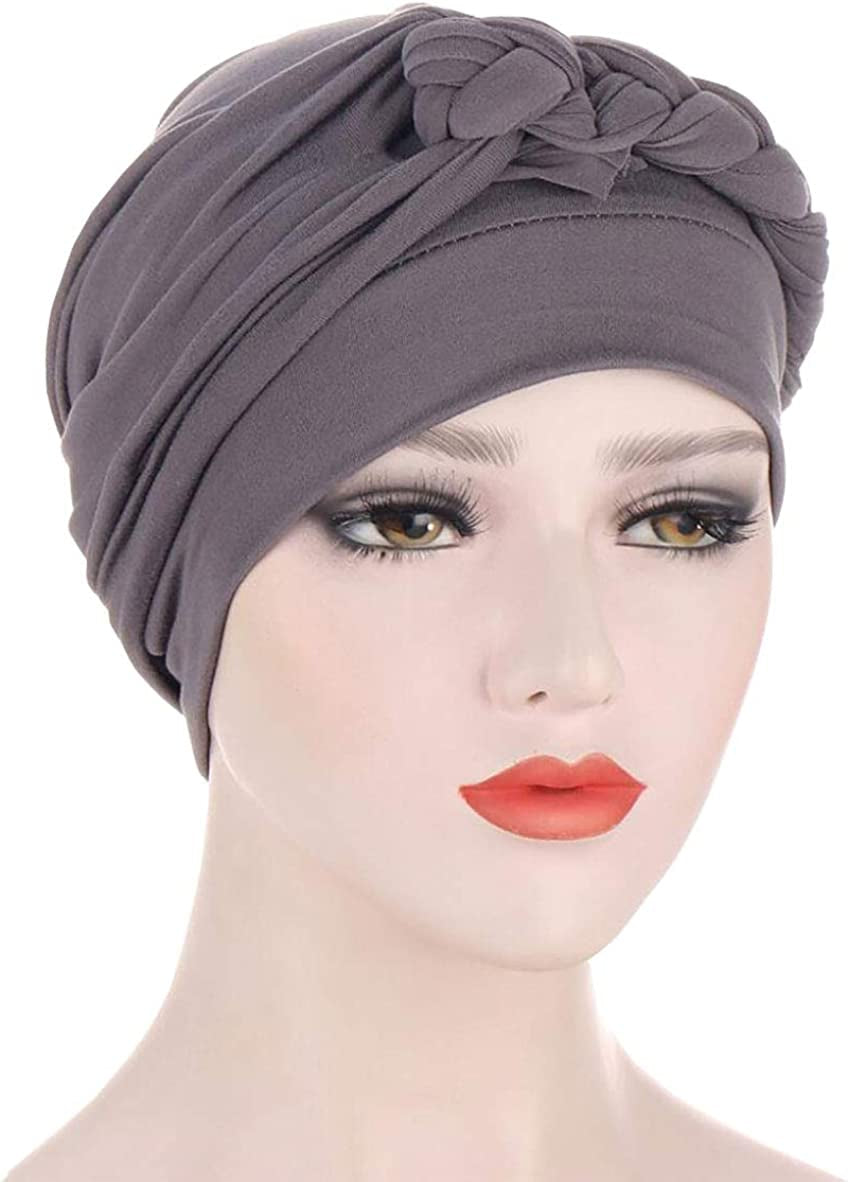 Lucky Staryuan ® 3Pack Chemo Cancer Headwear for Women Soft Pre-Tied Twisted Braid Hair Cover Turban Headwear Apparel & Accessories > Clothing Accessories > Headwear Lucky staryuan   