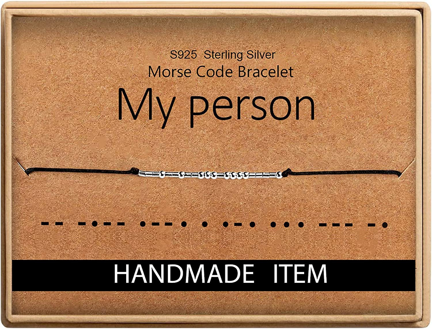 Inspirational Gifts for Women Morse Code Bracelets for Women Funny Bracelet for Friend Funny Christmas Gift for Women Apparel & Accessories > Jewelry > Bracelets Monily 11-my person  