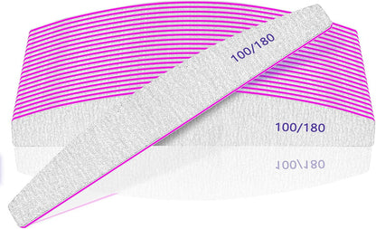 Professional Nail Files, Emery Board Nail File for Natural Nails 100/180/240 Grit Nail Files for Acrylic Nails 12Pcs Fine Grit Nail File Manicure Tools Coarse Fingernail Files (100/180 Grit) Health & Beauty > Personal Care > Cosmetics > Cosmetic Tools > Nail Tools BLESWIN Moon 100/180 Grit  