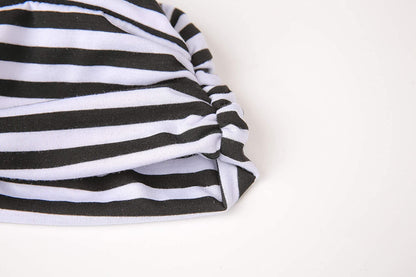 Cotton Striped Beanie Turban Chemo Hat Head Wrap Cap Headwear for Cancer Patients Apparel & Accessories > Clothing Accessories > Headwear beauty YFJH   