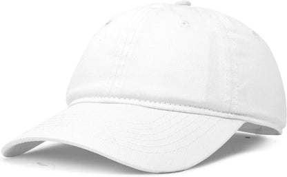 DALIX Womens Cap Adjustable Hat 100% Cotton Black White Gold Lavender Blue Pink Lime Green Hot Pink Apparel & Accessories > Clothing Accessories > Hats DALIX White  