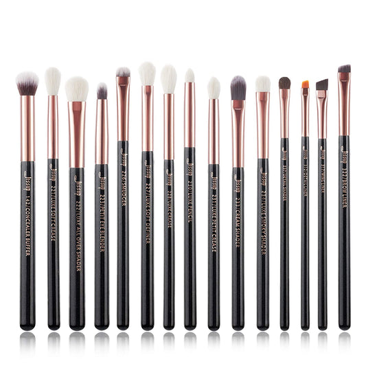 Jessup 15Pcs Professional Makeup Brushes Set Make up Brush Tools Kit Eye Liner Shader Wood Handle Natural-Synthetic Hair Brushes Pearl Black/Rose Gold T157 Health & Beauty > Personal Care > Cosmetics > Cosmetic Tools > Makeup Tools Jessup Rose Gold/Pearl Black  