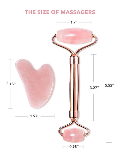Gua Sha Facial Massage Tools,Rose Quartz Face Roller,Jade Roller for Face,Beauty Face Massager,Eye Massager,Reduce Wrinkles,Lymphatic Drainage,Face Lift.Hanabee Skin Care Sets & Kits (Pink) Health & Beauty > Personal Care > Cosmetics > Cosmetic Tools > Skin Care Tools HANABEE   