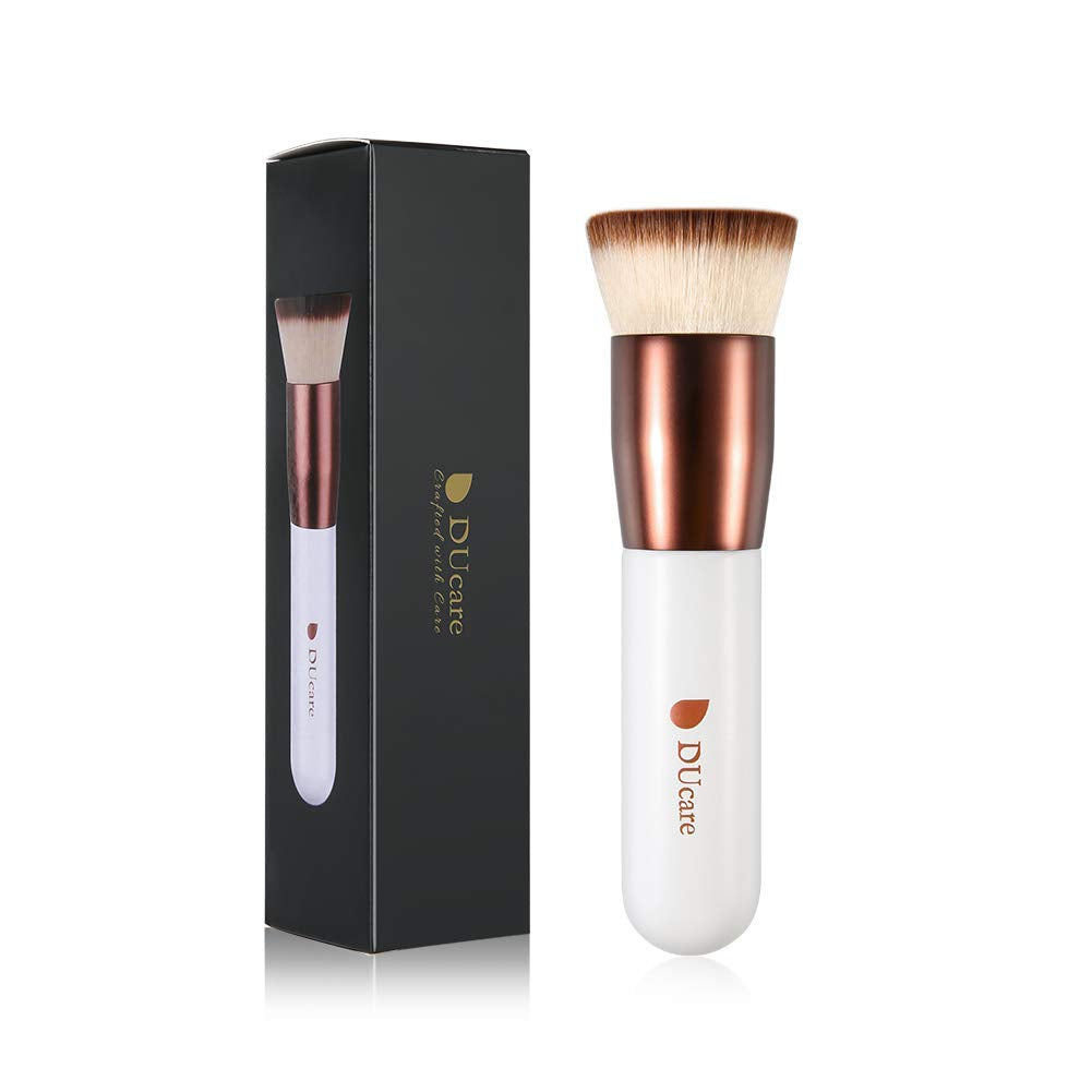 Foundation Brush,Ducare Flat Top Kabuki Brush Synthetic Professional Makeup Brush Liquid Blending Mineral Powder Buffing Stippling Makeup Tools, Rose Golden/White Health & Beauty > Personal Care > Cosmetics > Cosmetic Tools > Makeup Tools Doremi Beauty   