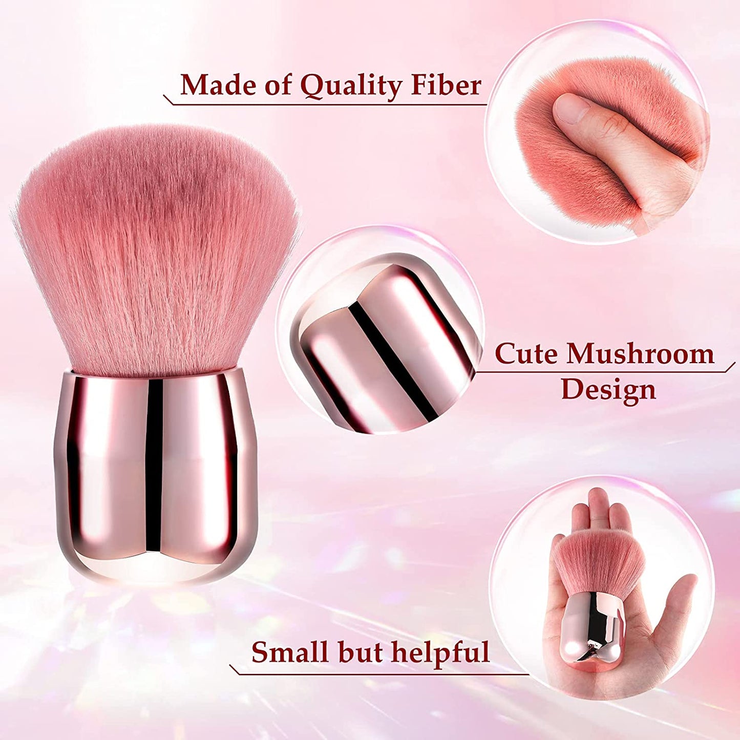 Nail Dust Brush Nail Powder Brush Nail Art Cleaning Brush Acrylic Duster Brush, Nail Dappen Dish Glass Dappen Dish with Lid Glass Nail Cup Nail Glassware for Women Girls Nail Art Manicure Tools, Pink Health & Beauty > Personal Care > Cosmetics > Cosmetic Tools > Nail Tools CHENGU   