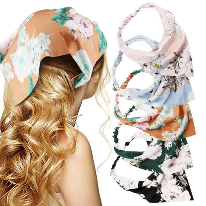 Floral Hair Scarf Headband - TOBATOBA 5 Pcs Hair Bandanas for Women Bandana Headband Chiffon Boho Headbands for Women Elastic Head Bandana Floral Bandana Headbands for Women Girls Hair Accessories Apparel & Accessories > Clothing Accessories > Bandanas & Headties TOBATOBA Beautiful Floral Patterns  