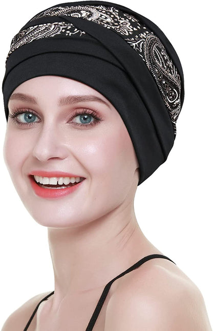 Slip-On Lightweight Chemo Turbans for Women Hair Loss-Breathable Bamboo Apparel & Accessories > Clothing Accessories > Headwear FocusCare   