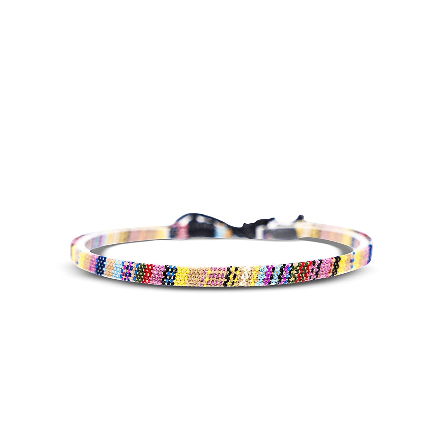 Boho Surfer Bracelet Women & Men - Braided Summer Beach Bracelet - Handmade Festival Accessories - Thin Friendship Bracelets - 100% Waterproof & Adjustable - Ethnic Hippie Style Jewelry (Blue-White) Apparel & Accessories > Jewelry > Bracelets Made by Nami Yellow  