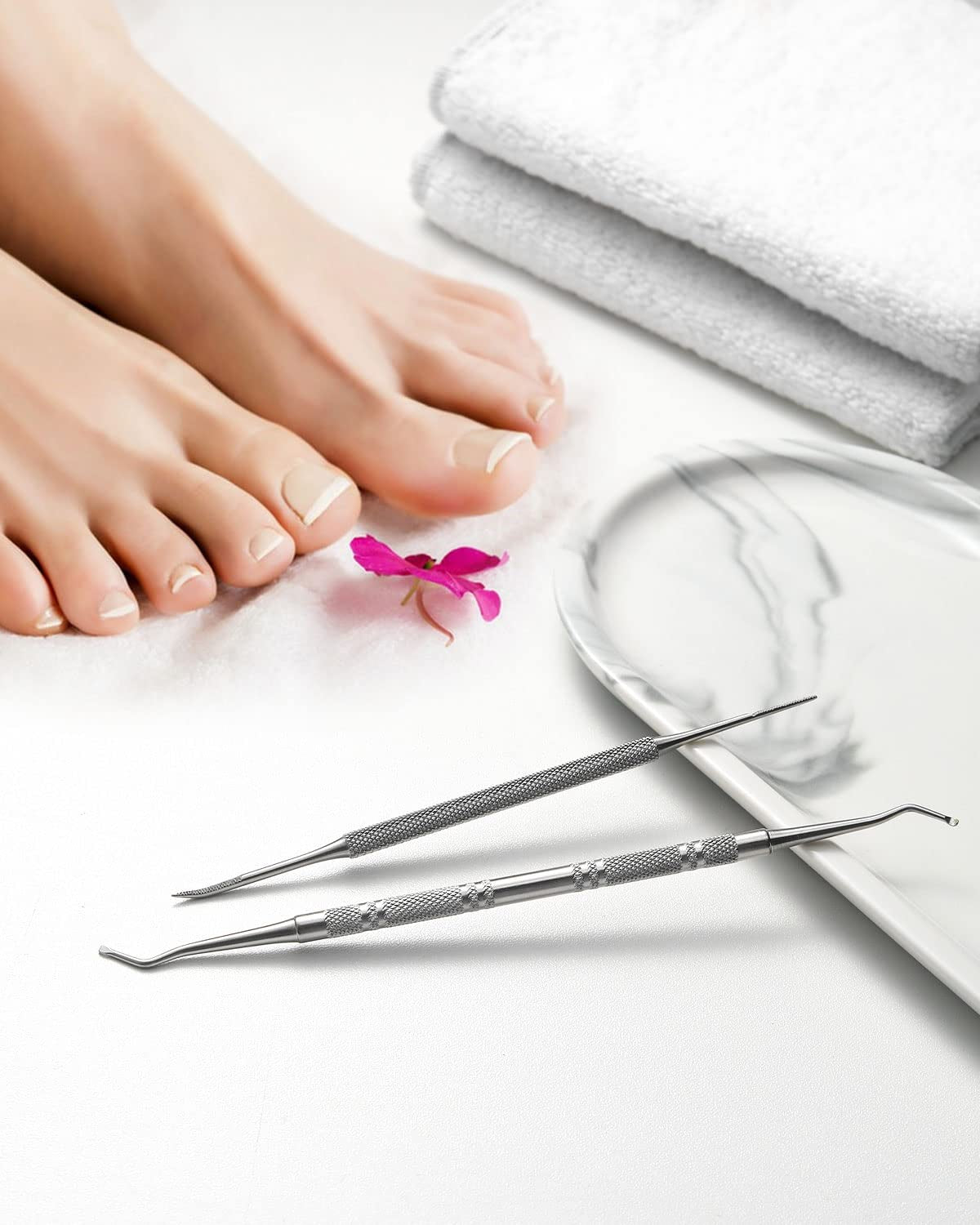 BEZOX Ingrown Toenail Tools - Toenail Lifter and Toenail File Set, Podiatrist Preferred Ingrown Toenails Treatment Tools - Surgical Grade Stainless Steel, W/Tin Storage Box Health & Beauty > Personal Care > Cosmetics > Cosmetic Tools > Nail Tools BEZOX   