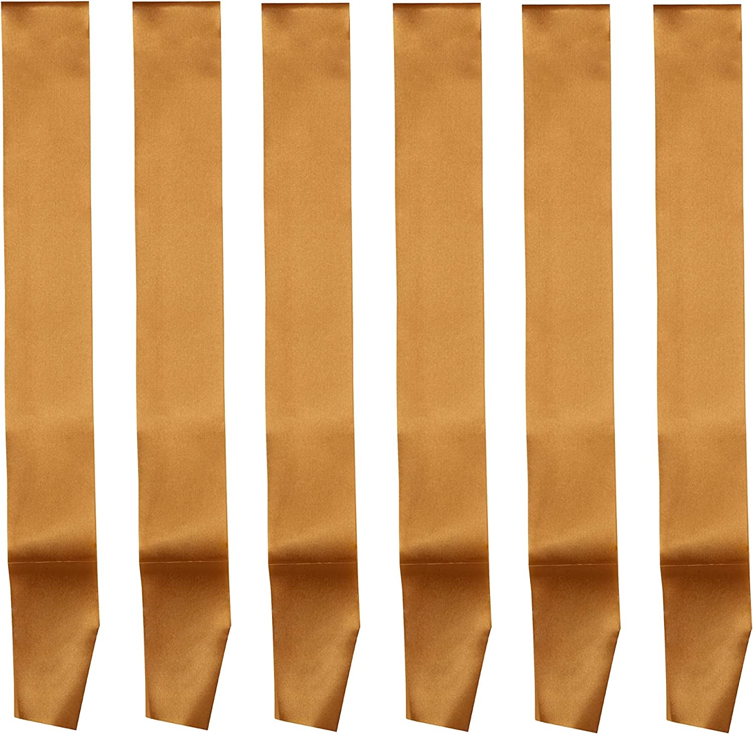 I-MART Blank Satin Sash, Princess, Beauty Queen, Homecoming, Winner, Mayor, Make Your Own Pins, Party Plain Pageant Sashes (Pack of 6 - Black) Apparel & Accessories > Clothing Accessories > Sashes I-MART Pack of 6 - Dark Gold  