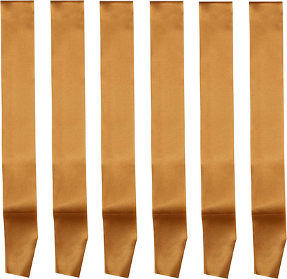 I-MART Blank Satin Sash, Princess, Beauty Queen, Homecoming, Winner, Mayor, Make Your Own Pins, Party Plain Pageant Sashes (Pack of 6 - Black) Apparel & Accessories > Clothing Accessories > Sashes I-MART Pack of 6 - Dark Gold  