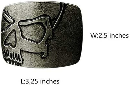 Belt Buckles of Ghost Skeleton Pirate Skull Design Cowboy Style Apparel & Accessories > Clothing Accessories > Belt Buckles Moranse   