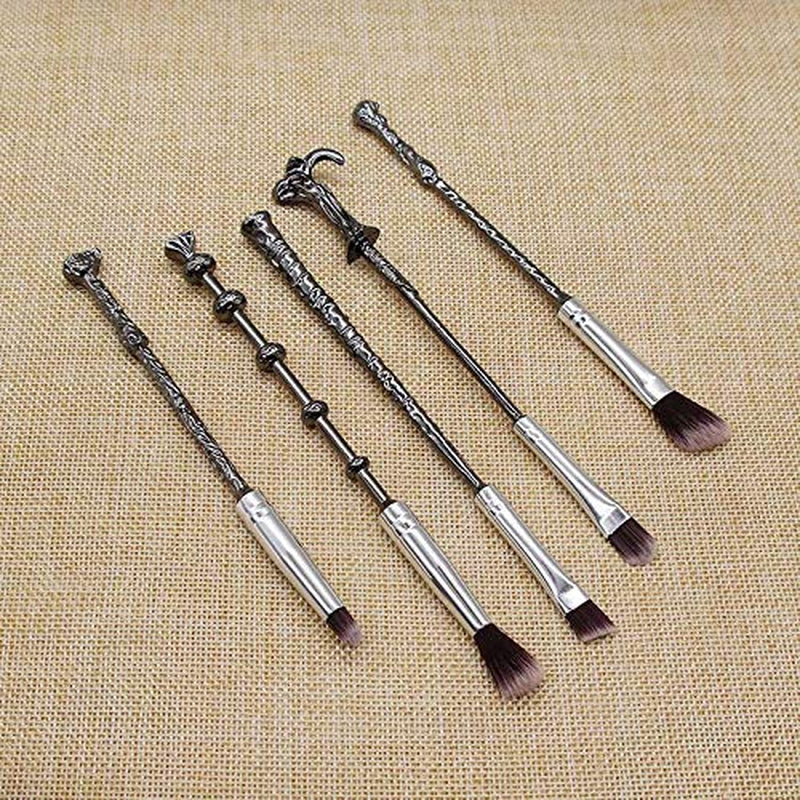 Harry Potter Makeup Brushes Kit 5Pcs with Bag Magic Wizard Wand Metal Make up Brush Set Tool for Foundation Powder Concealers Eye Shadows Eyeliner Blending Eyeshadow Face Pencil Lip Palette Beauty Health & Beauty > Personal Care > Cosmetics > Cosmetic Tools > Makeup Tools YIXIANG   