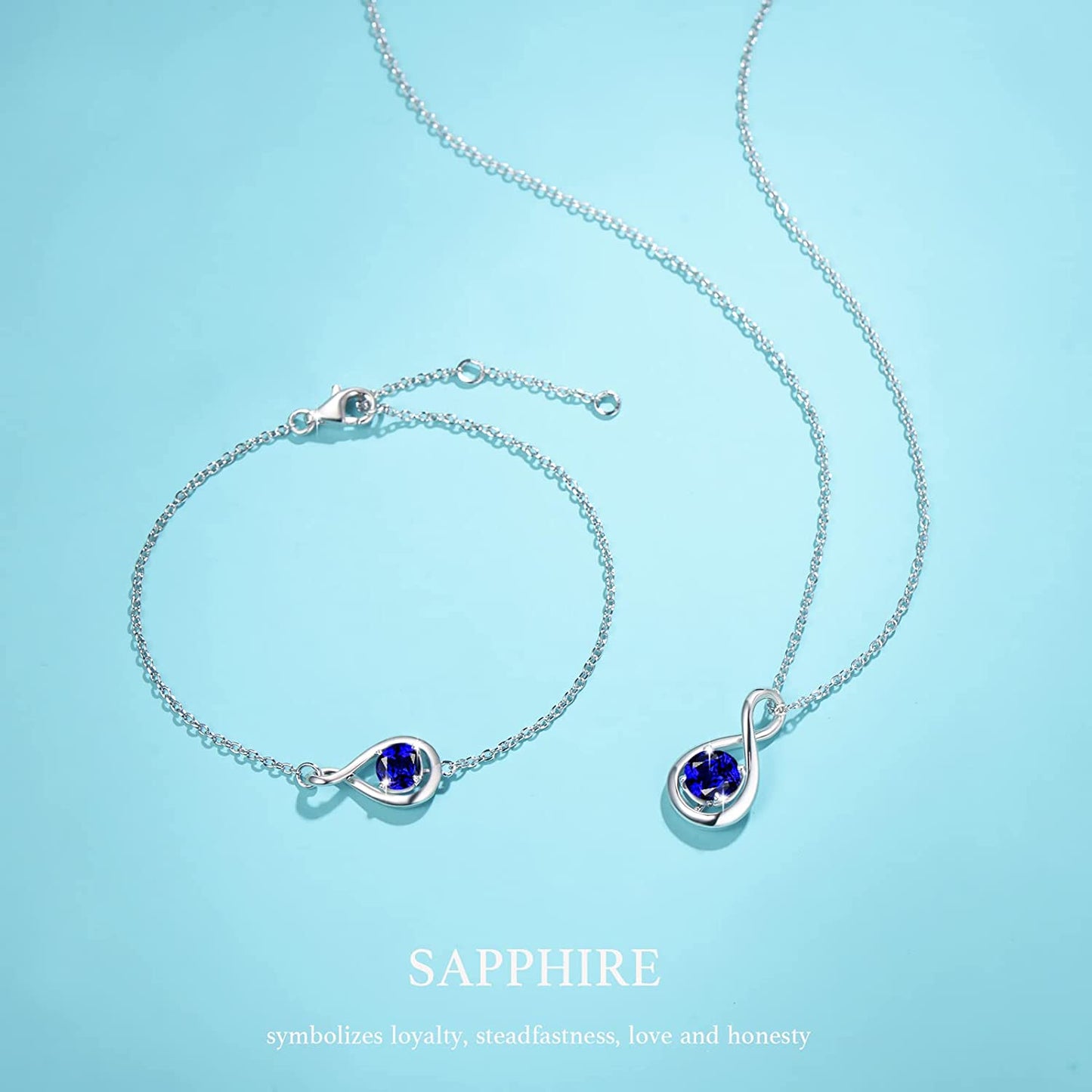 FANCIME 925 Sterling Silver Birthstone Bracelets for Women Dainty Simple Infinity Bracelet Fine Jewelry Birthday Anniversary Christmas Gifts for Girls Mom Wife Her, Chain Length 6.7"+1.2" Extend Apparel & Accessories > Jewelry > Bracelets FANCIME   
